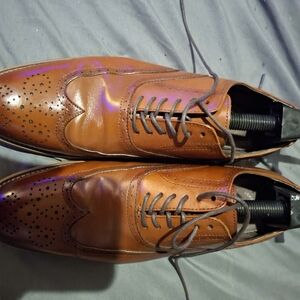 Elegant Tan Leather Men's Oxfords